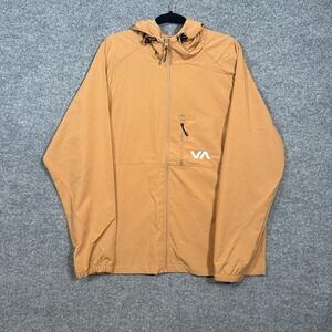 RVCA Jacket Mens XL Kevin Full Zip Hooded Jacket Rain Repellent Windbreaker NEW